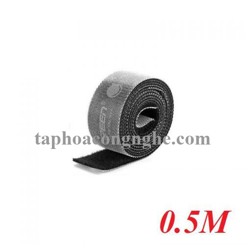 Ugreen 60483 0.5M cỡ 15mm băng dán Velcro màu đen ngang 1.5cm LP124 30060483